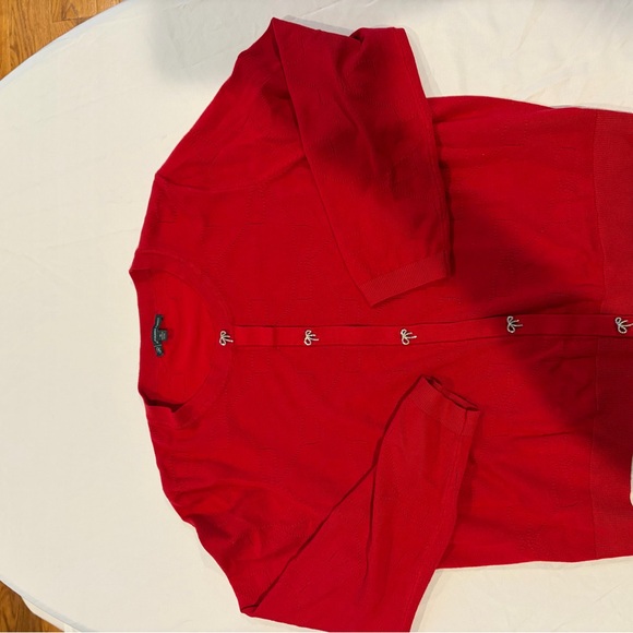 Red Button-Up Cardigan - Picture 2 of 2